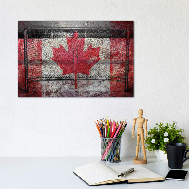 Hockey Goal Gate #3 - No Frame Print on Canvas, 101.6 cm H x 66.04 cm W x 1.91 cm D