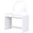 Bedroom Makeup Vanity Table, 39", White. Touch Screen Lighted Mirror And Drawer. Curved Edges Design For Elegance. Sufficient Storage Cosmetics. Functional. Easy Assembly Procedure