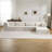 Compression Mahjong Sofa,Convertible Floor Sofa Bed,DIY Boneless Modular Sectional Sofa,No Assembly Required,Circle Fleece Fabric,Oversized 4 Seater With 1 Ottoman,White-70228427
