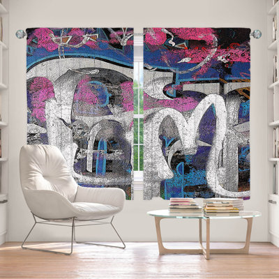 Paire de rideaux obscurcissant en polyester Eviana