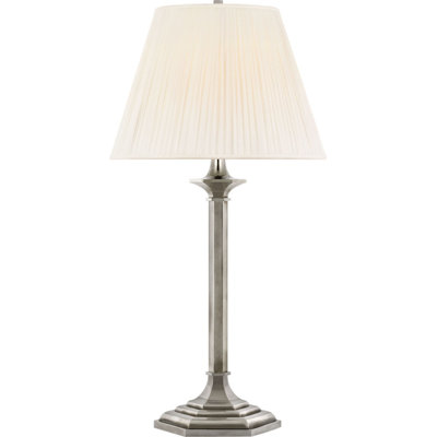 Irving 27" Table Lamp with Silk Pleated Shade