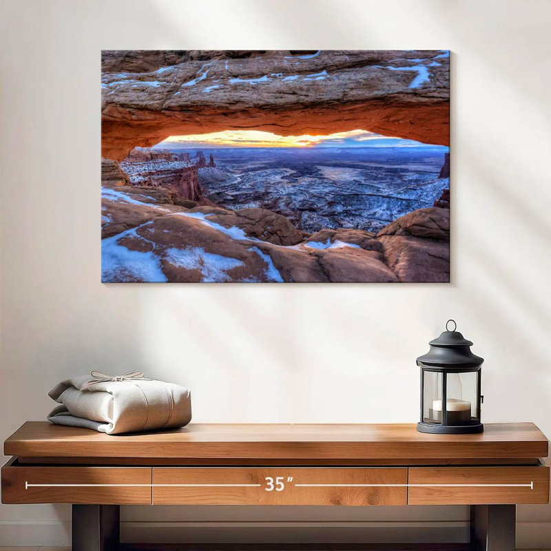 Hiver Alvord à Mesa Arch, H 16 po x l 24 po