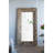 Full Length Rectangle Floor Mirror With Distressed Wood Frame
