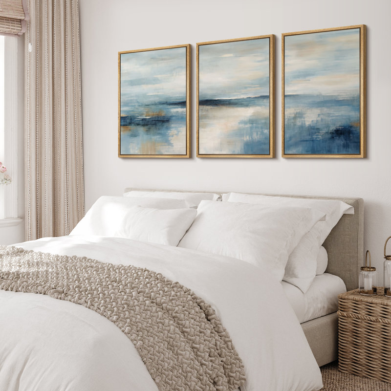 Blue Calm Ocean Beach, H 24 po x l 16 po x P 1,5 po, Naturel