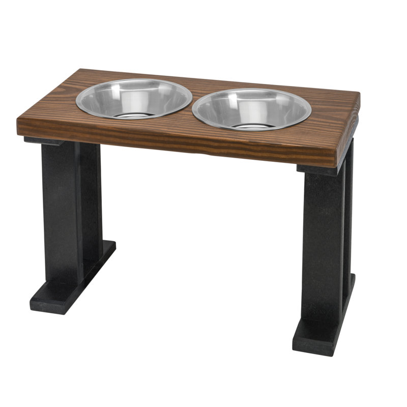 Elevated Feeder, Black/Chestnut, Large (16")