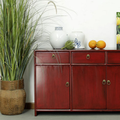 Retro Red Large-Ccapacity Sideboard
