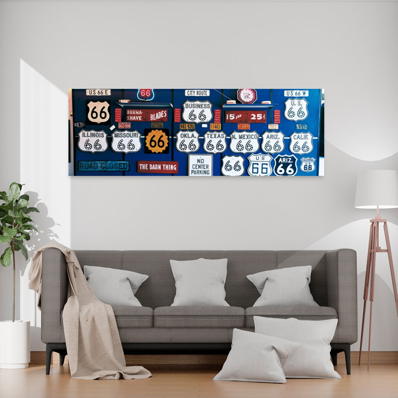 Route 66, collection d'art mural contemporain, H 20 po x l 60 po