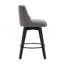 Ensemble de 2 tabourets de bar pivotants de 25 po de hauteur moderne avec revêtement en lin et dossier capitonné, tabourets de bar à cadre en bois massif pour îlot de cuisine, bar à déjeuner ou pub à domicile, assemblage facile-132046157