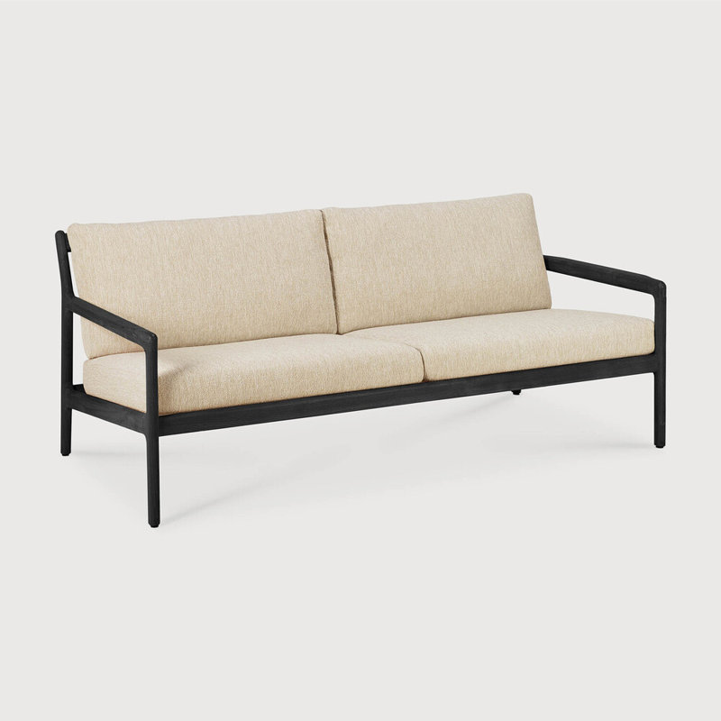 Jack Outdoor 3 - Seat Loveseat, Teak Black/Natural