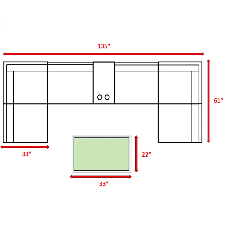 Ensemble de conversation pour canapé d'extérieur pour 4 personnes - pré-assemblé avec coussins