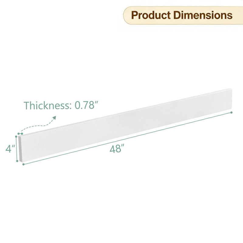 48 inch Quartz White Vanity Backsplash, 48 inch