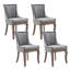 Ensemble de 4 chaises d'appoint en lin Siersha-1126697293