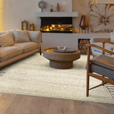 Tapis abstrait en laine fait à la main Faysal Yarrow