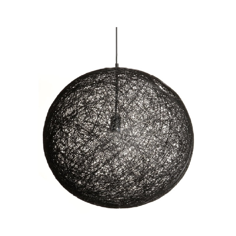 Luminaire suspendu géométrique 1 lumière Croftshire, H 65 po x l 12 po x P 12 po, Noir