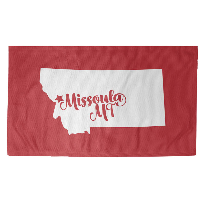 Tapis de zone rouge montana Missoula, Rectangle 5 pi x 7 pi