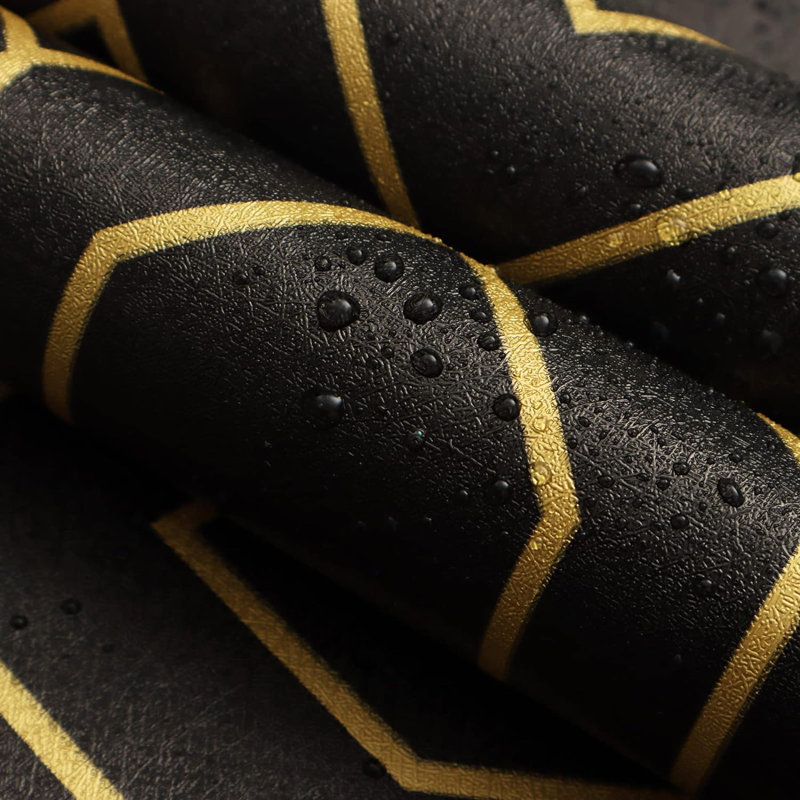 Pautlitz Peel & Stick Roll, Black/Gold