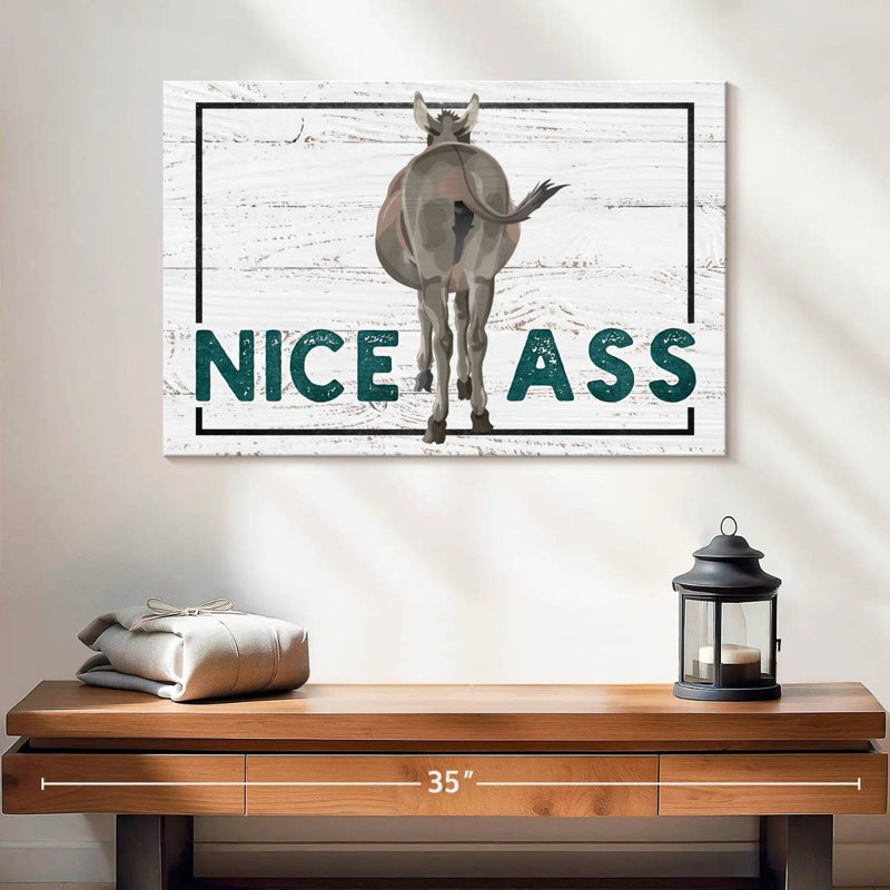 " Funny Nice Ass " by TimberType Studio, 16" H x 24" W x 1.25" D
