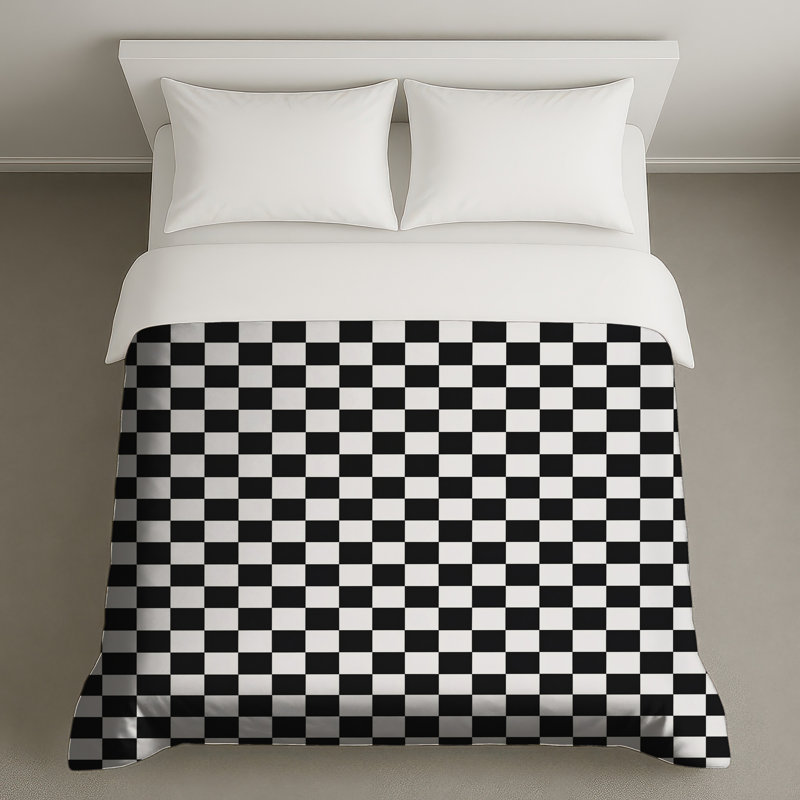 Black White Checkered Duvet Covers, Queen