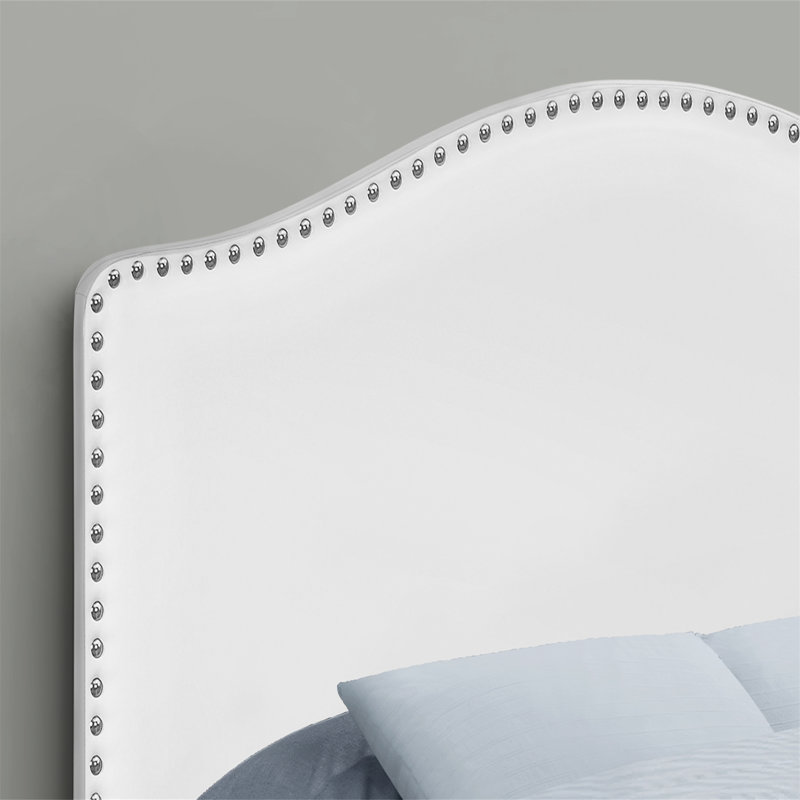 Camira Upholstered Headboard, White, Full