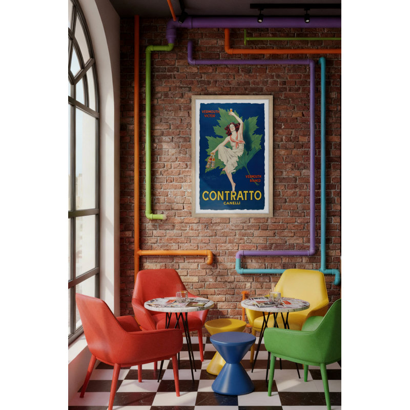 «Contratto Vermouth», reproduction encadrée, H 24 po x l 16 po