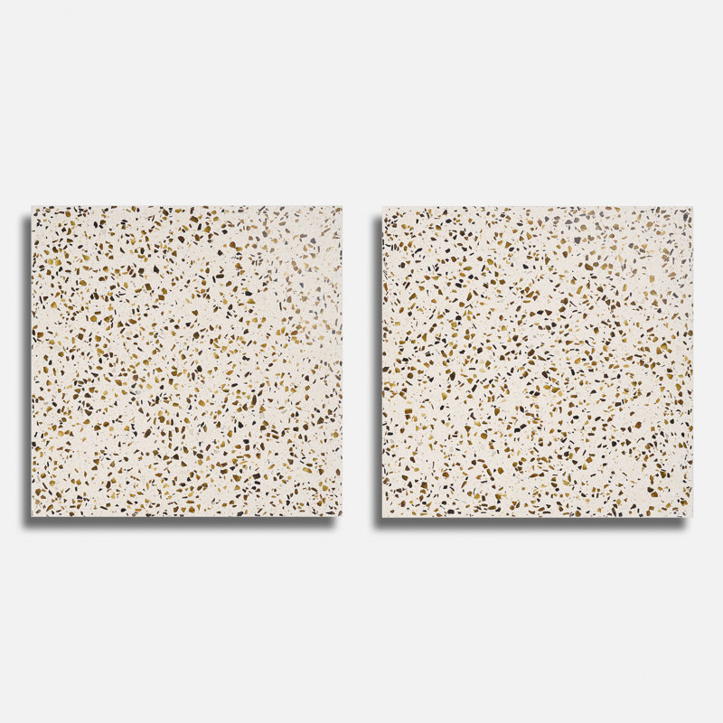 Veritas Terrazzo 16X16 Polished Terrazzo Tile, Brown/Beige