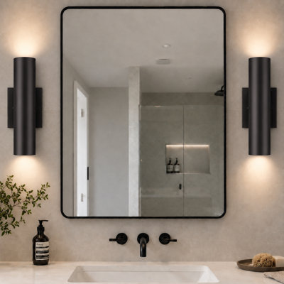 12''H Black Aluminum Dimmable LED Wall Sconces