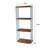 Arignote Modern Solid Wood Bookcase with Tempered Glass Sides 47.24" H