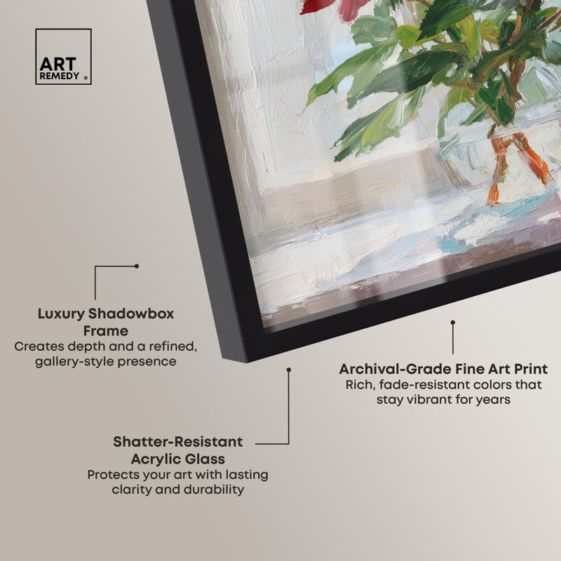 «Glass Vase III Kitchen Art Shadowbox» par Art Remedy, 17" H x 21" W, Noir