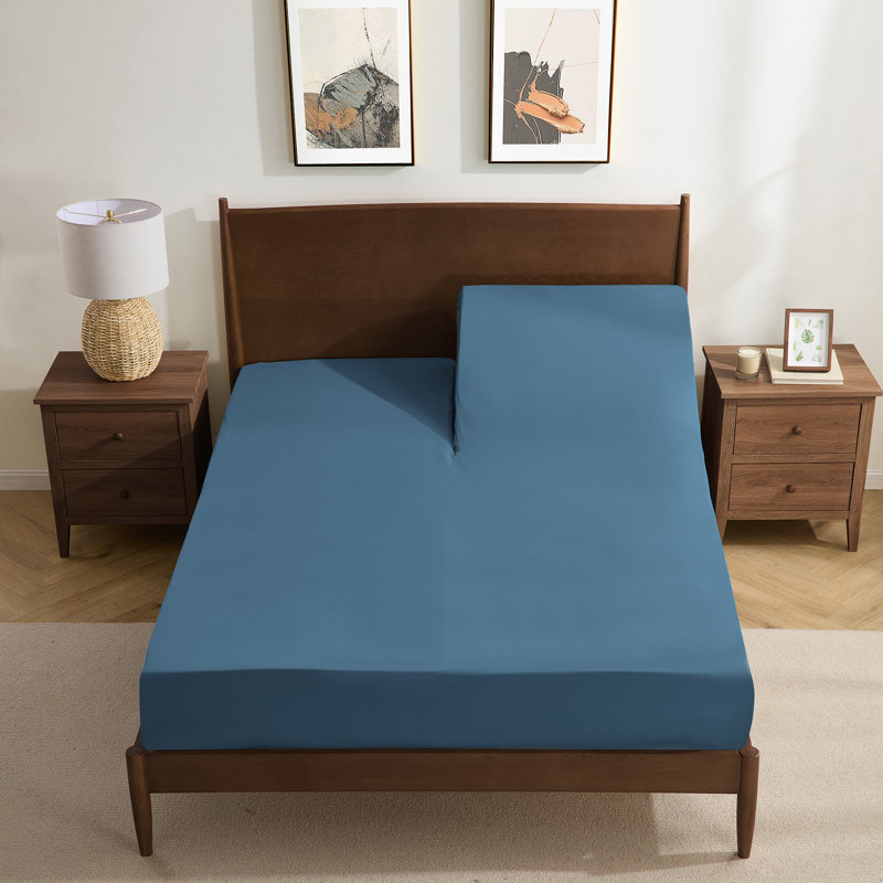 Ensemble de draps luxueux en microfibre 1800, Denim, Très grand séparé
