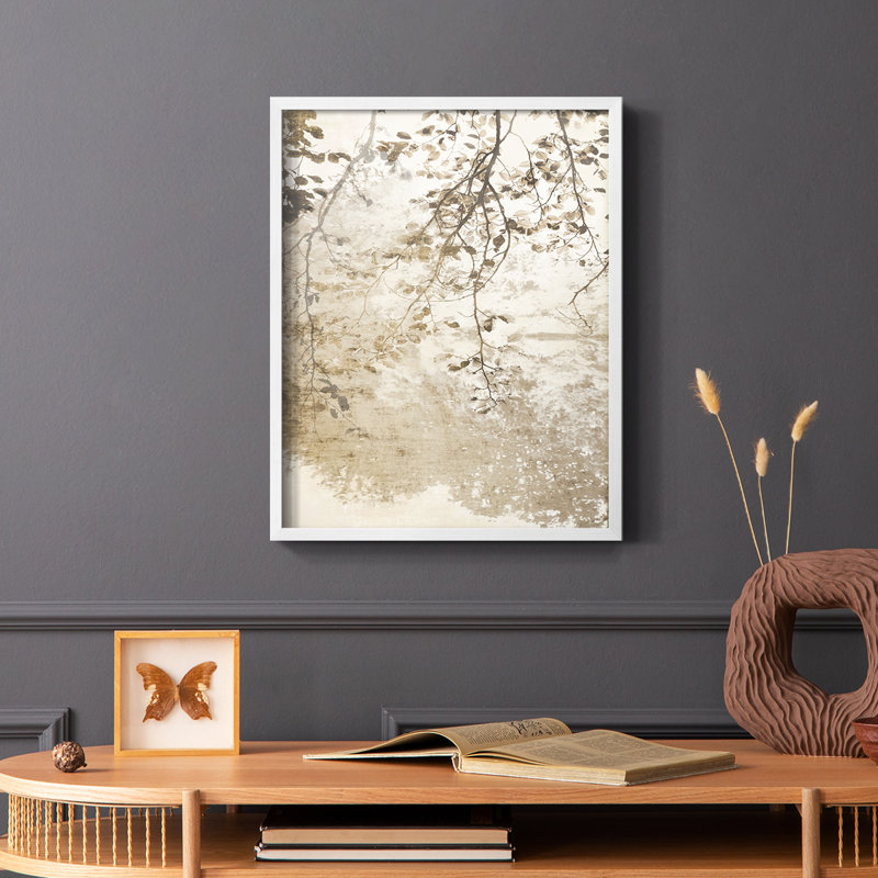 Fresque, reproduction encadrée - bois massif, Blanc, H 10 po x l 8 po