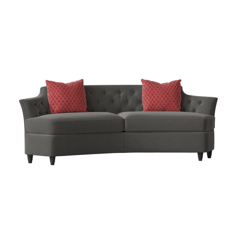 Cee Zee Sofa, Espresso, Venice Navy, Amelia Azalea
