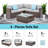 Fardin 5-Person Patio Wicker Sectional Seating Group with Cushions-954987091