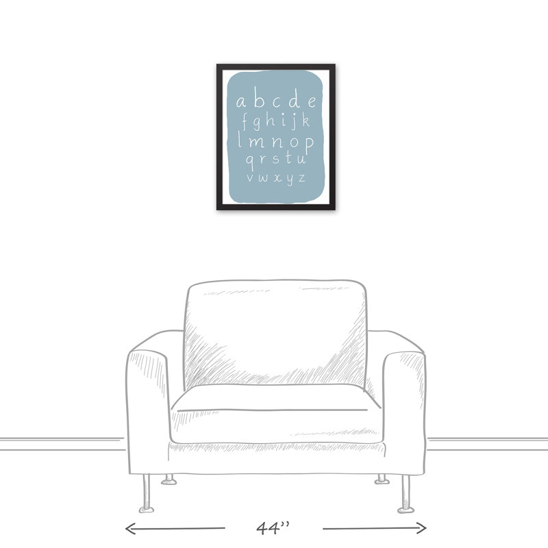 Art encadré ABC Blob, H 21,75 po x l 17,75 po x P 1,75 po