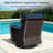 9-Person Outdoor Patio Conversation Rattan Seating Group Swivel Chairs With Blue Cushions-2126840395