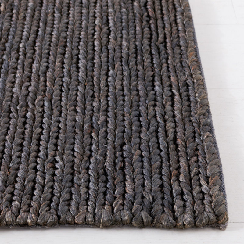 Ralph Lauren Ponderosa Jute, Cotton Solid Color Rug, Rectangle 8' x 10', Flint