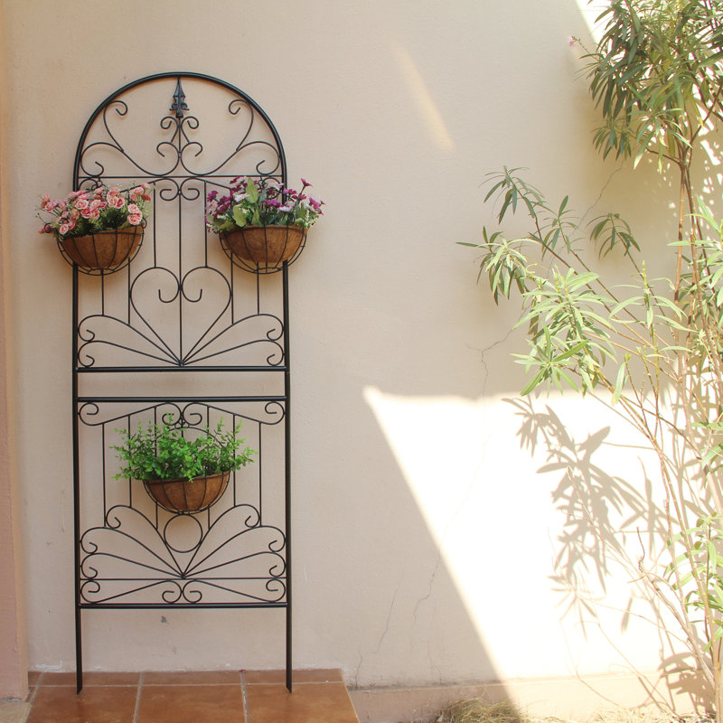  70.8" H X 24.5" W Iron Lattice Panel Trellis 1 Pack