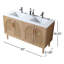 Meuble-lavabo en contreplaqué de chêne naturel avec plateau en quartz 60 po Emir-98877261