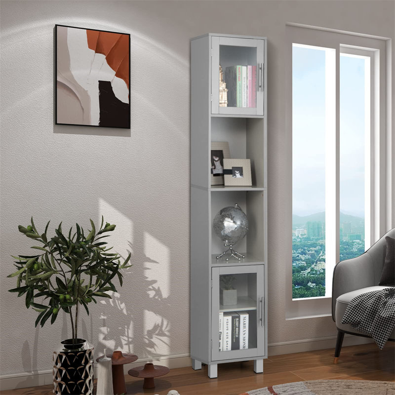Ahil Linen Cabinet, Grey