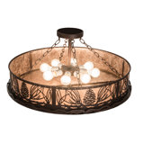 Mountain Pine 8 - Light Semi Flush Mount