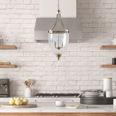 Martha Stewart Camden 4-Light Glass Bowl Shaped Chandelier