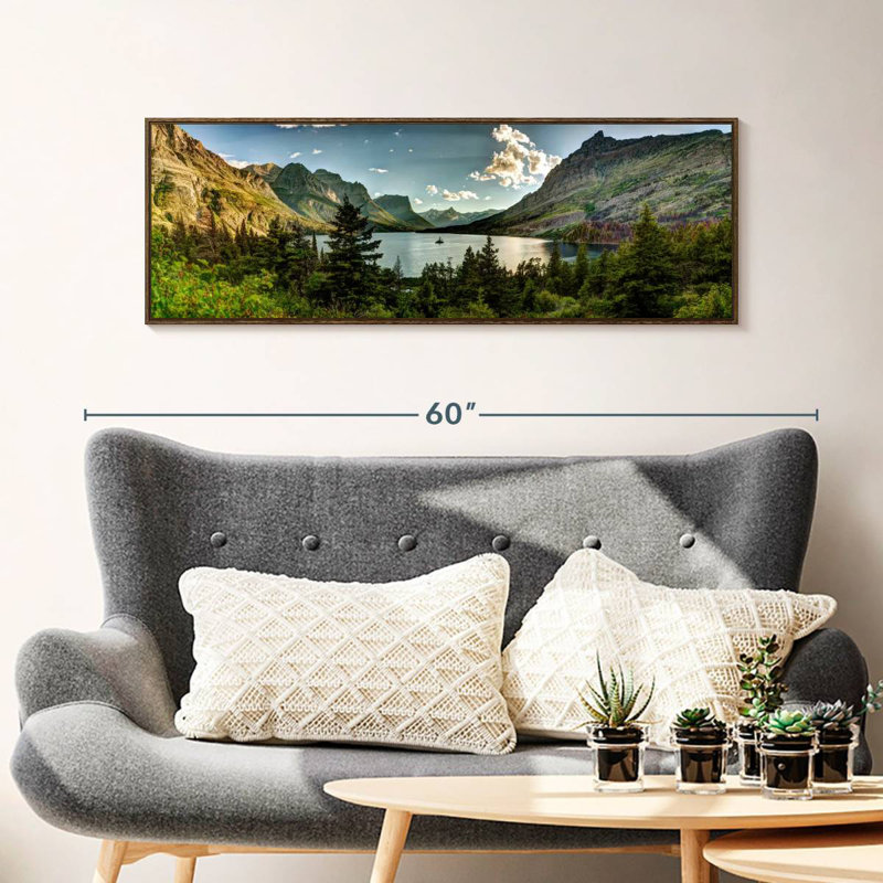 Montana Panorama, 43" X 15", Floating Frame Walnut