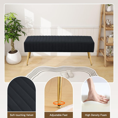 Rodjanae Velvet with Upholstery Bench
