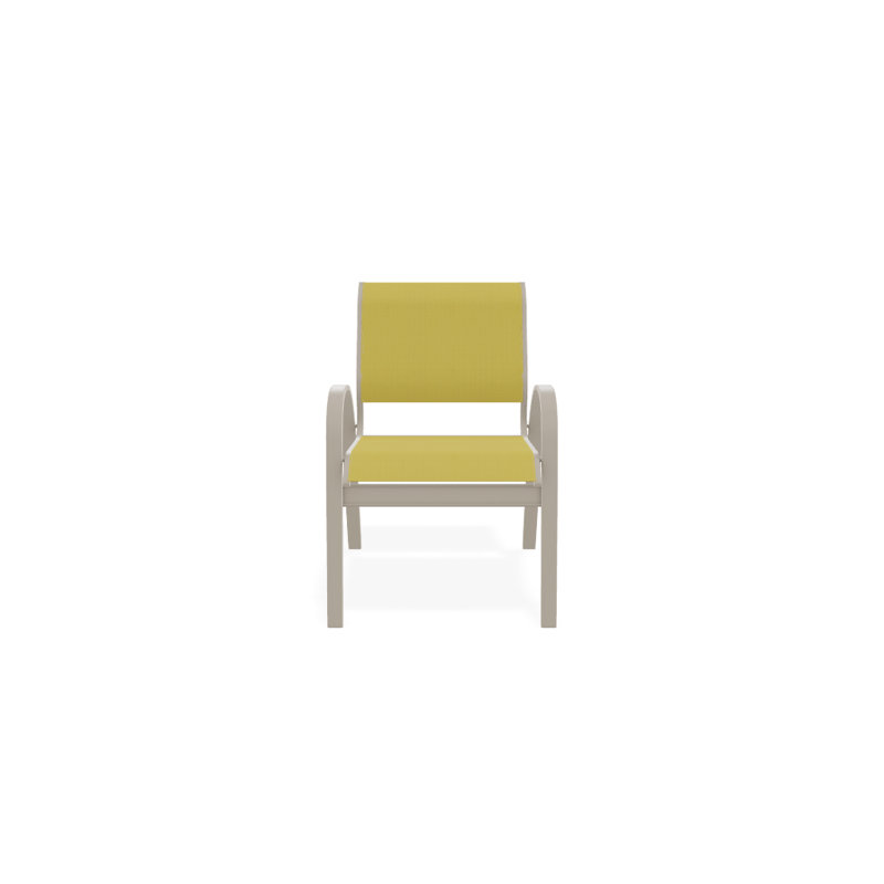 Aruba 1 Outdoor Dining Armchair, Textured Desert, Yellow 43D