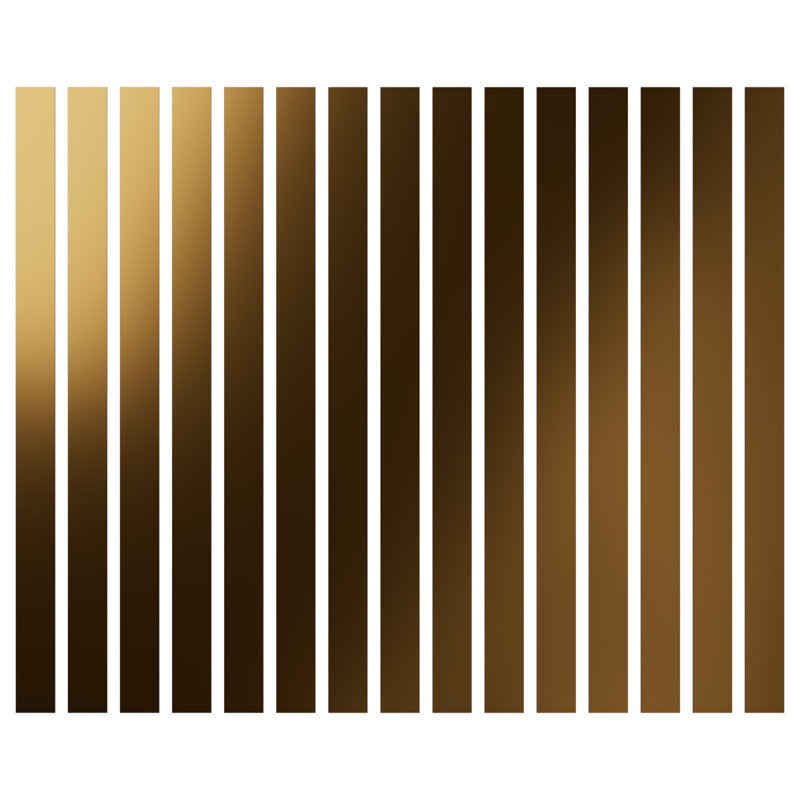 Adjustable Acrylic Slat Wall Panel Kit, 47" H x 45" W, Gold Mirror
