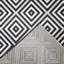 Tapis intérieur / extérieur noir / blanc à motif géométrique Ammons-421938228