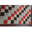 Tapis bleu / rouge en laine noué à la main de conception unique 3 pi 11 po x 5 pi 9 po New Age