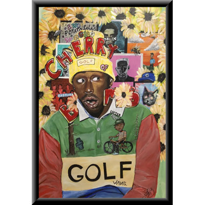 Tyler The Creator - Cherry Bomb - 24 x 36 po - Affiche d'art encadrée en bois d'ingénierie avec verre plexi