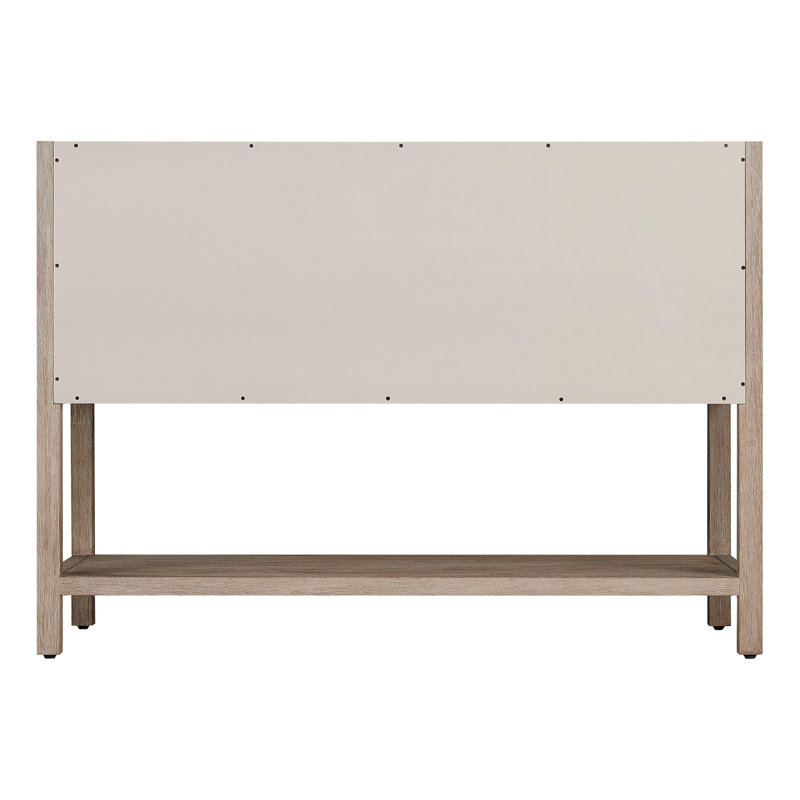 48" Robertson Single Bathroom Vanity Set with Oval Undermount Sink, White, 8" Widespread, Carrara Marble