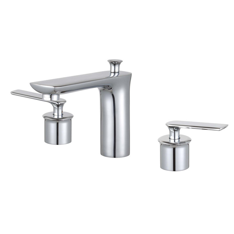 Robinet de salle de bain espacé avec ensemble de drain