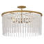 Rubina 6 - Light Steel Dimmable Tiered Chandelier